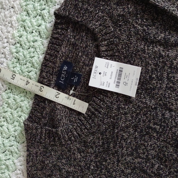 NWT J. Crew Factory Large Marled Lambswool Blend Crew Neck Sweater - Picture 10 of 12